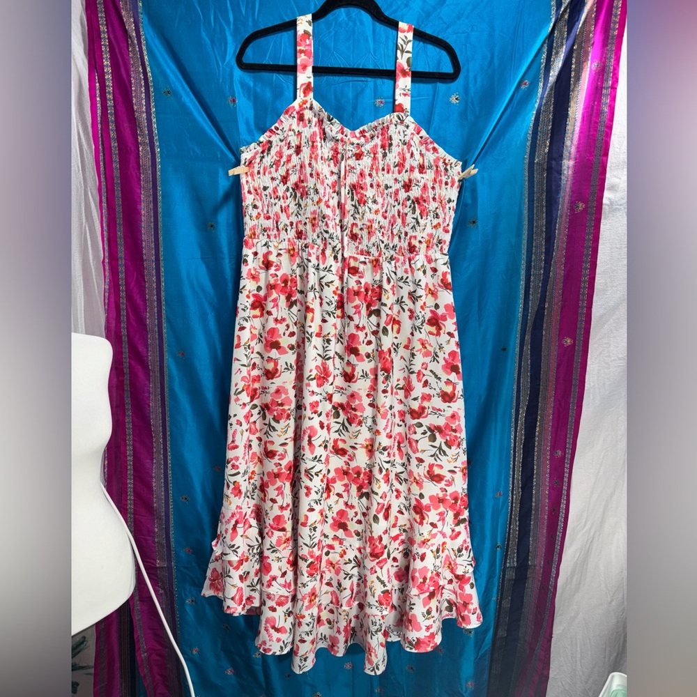 Grace Karin Floral Boho Square Neck Strapped Swing A Line sundress 2X - Picture 4 of 14